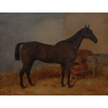 John Duvall (1816-1892) Bay Hunter, in a stable signed, oil on canvas,