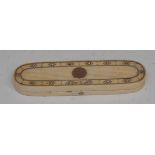 A George III ivory rounded rectangular toothpick case,