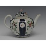 A Worcester Queens pattern fluted teapot,