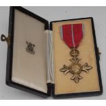 Medal, Officer of the Order of the British Empire (OBE-Military) & Award Scroll - Wing Commander,