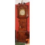 A Victorian Yorkshire mahogany longcase clock,