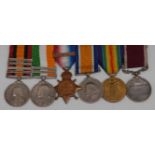 Medals, a group of six, Boer War pair,