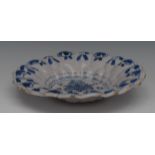 A late 17th century Dutch Delft lobed dish,