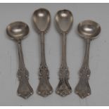 Regimental Silver - a pair of George V silver Albert pattern mustard spoons,