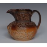 A mid 19th century Derbyshire brown salt glazed stoneware jug,