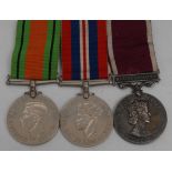 Medals, Women's Royal Army Corps, group of three, WW2 1939-1945 Defence and War Medals,