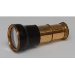 A 19th century French tortoiseshell two-draw monocular, by Derepas, Palais Royal,