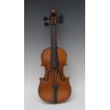 A 19th century child's violin, the one-piece back 27.