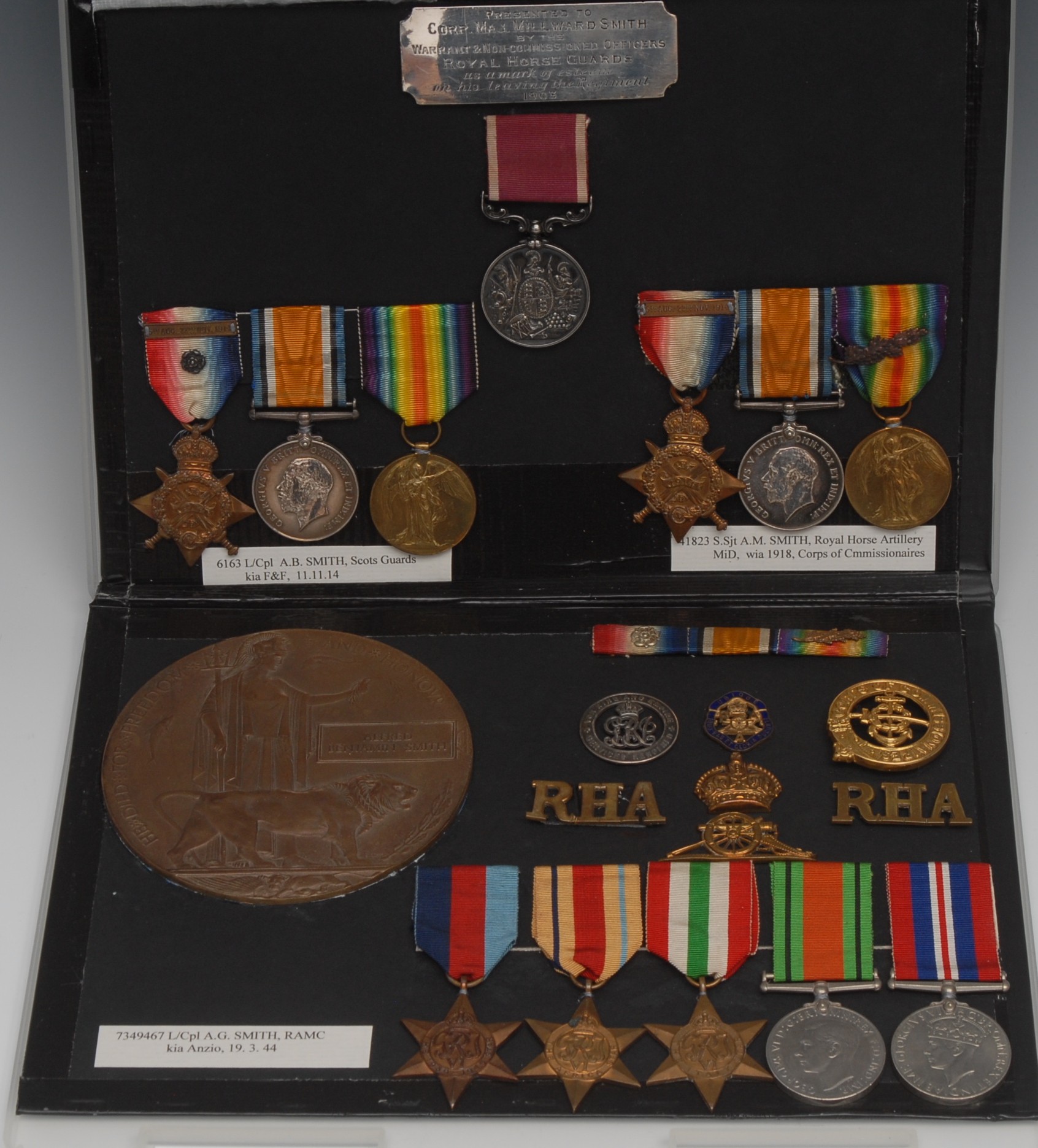 Medals, Family Medals, a group of four, with original documents, two killed-in-action,