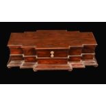 A Chinese hardwood stepped rectangular ceremonial robe chest, hinged cover, brass drop handle,