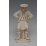 A Royal Worcester figure, modelled by James Hadley, Scotsman,