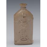 A 19th century Stephen Green, Lambeth brown salt glazed stoneware novelty flask,