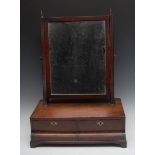 A George III mahogany dressing glass,