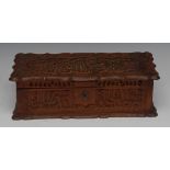 A Cantonese sandalwood shaped rectangular box,