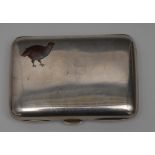 An early 20th century Austro-Hungarian silver and enamel rounded rectangular cigarette case,