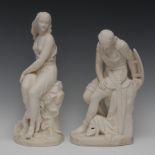 A pair of Minton John Bell Parian figures, of Dorothea and Clorinda,