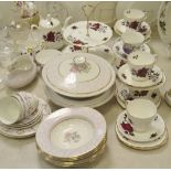 Teawares - a Colclough part tea service; an Imperial China part dinner service;