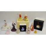 Royal Doulton figures - Daydreams HN1371; Silks and Ribbons, miniature street vendor,