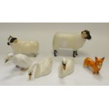 Ceramics - Beswick model of a ram,