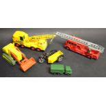 Matchbox Lesney - King size K15 Merryweather Fire Engine; K12 Laing Mobile Crane;