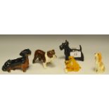 Beswick - a Beswick Scottish Terrier; Dachshund; Bulldog ;