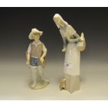 Decorative Ceramics - a Lladro figure of a Fisher boy;