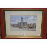 Michael Crawley Market Place, Derby signed, titled to verso, watercolour, 18.