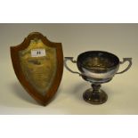 A hallmarked trophy inscribed 'National Bakery Exhibition, 1st prize, Chester, 1935', 192.