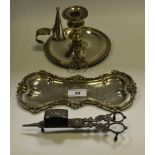 A 19th century Sheffield plated chamber candlestick,