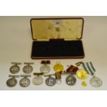 Medals - a silver German medal, For Rescue from Danger, turquoise and white ribbon,