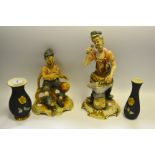 Decorative Ceramics - a Capodimonte figure, 'The Blacksmith'; another,