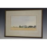 Edward Morris Across the Fields signed, watercolour, 19.