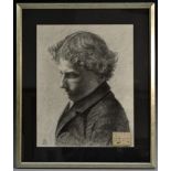 A** Gunniss (early 20th century) Portrait of a Young Man class label, charcoal,