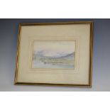 English School (19th/early 20th century) Lake with Tall Masted Ship indistinctly signed,