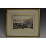 English School (19th Century) Smoky Sunset Valley signed with initials CA, dated 80, 17.