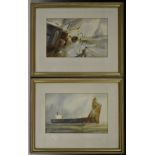 Dennis John Hanceri (b 1928) A pair, On The Wind & Industry and Freedom signed, dated 79,