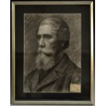 A** Gunniss (early 20th century) Portrait of a Bearded Elderly Gentleman class label, charcoal,