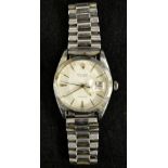 Rolex - a gentleman's stainless steel Oysterdate Precision 6694 stainless steel bracelet