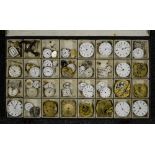 Watch Makers Spares - a collection of 19th century and later Movements and Dials including,