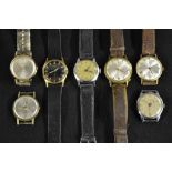 Watches - a vintage Verity gentleman's incabloc dress watch, brushed silvered dial, Roman numerals,