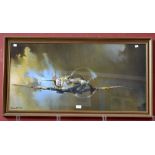 Barrie A F Clark, after Spitfire print, 50cm x 100cm,