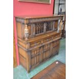 An Old Charm oak court cupboard,