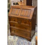 A 20th century oak bureau,