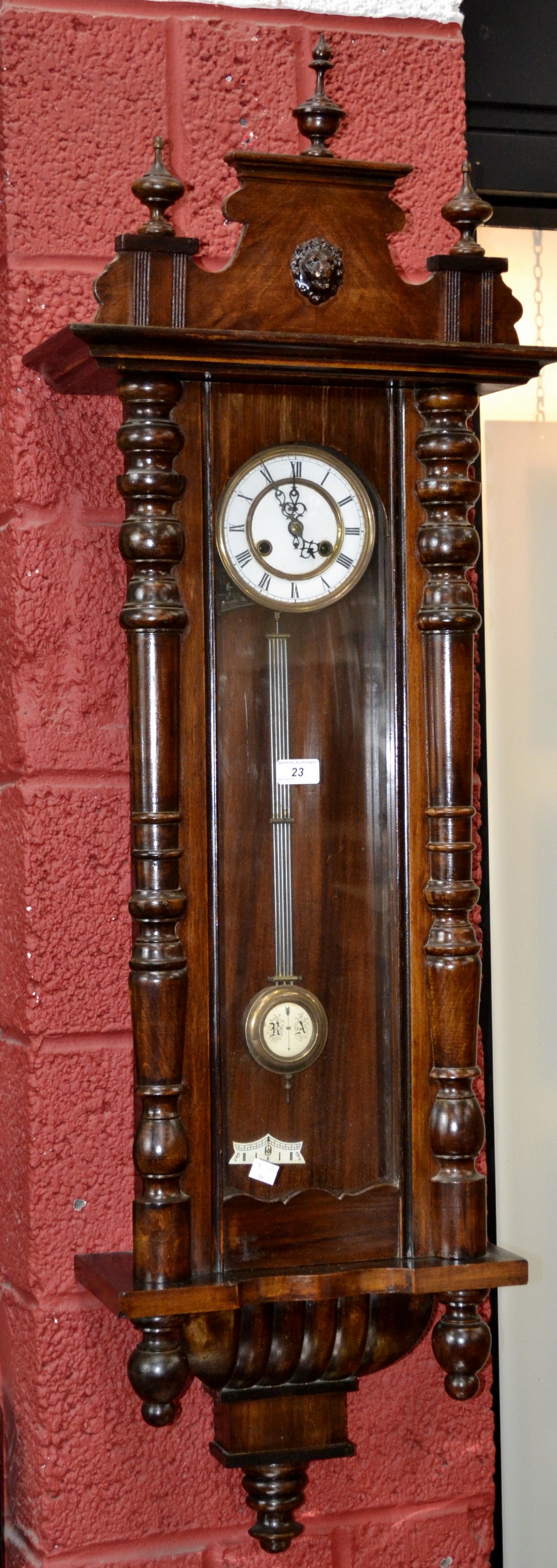 A 19th century Vienna wall clock, c.