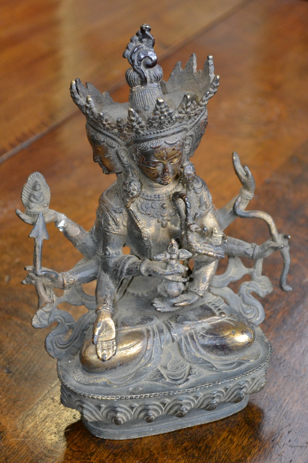 A bronze Buddha - Usnisavijaya,