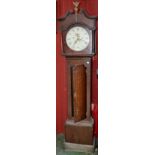 An oak crossbanded longcase clock, by William Noon, Ashby,