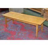 An oak rectangular coffee table,