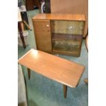 A Castle Furniture side cabinet, two sliding glass doors,