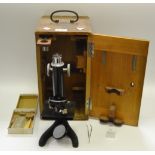 A Schoolboy's cased microscope c.