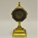 A brass carriage clock,